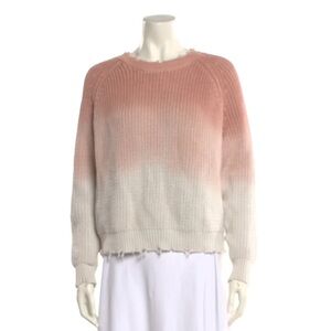 Zadig & Voltaire Pink and Cream Ombre Crew Neck Sweater